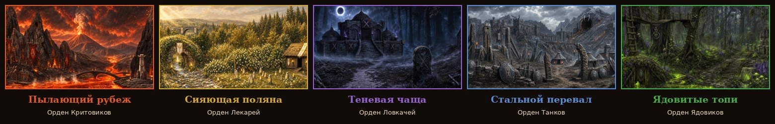 Фарм-зоны орденов